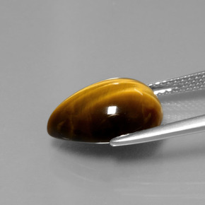 Натуральный коричневый tiger's eye 5,05 карата форма груши, непрозрачный