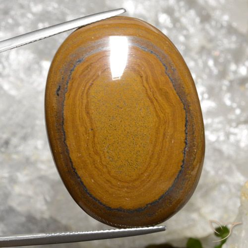 63.98ct Натуральный Золотисто-коричневый Тигриный Глаз, Овал, Непрозрачный