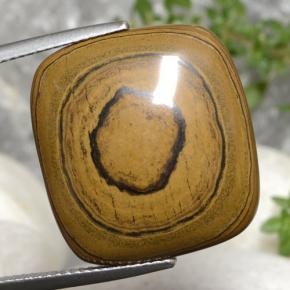 Натуральный коричневый tiger's eye 23,77 карата подушка крой, непрозрачный