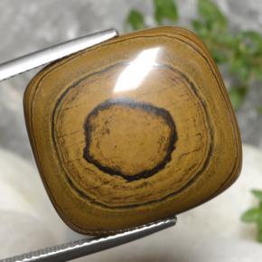 Натуральный коричневый tiger's eye 23,77 карата подушка крой, непрозрачный