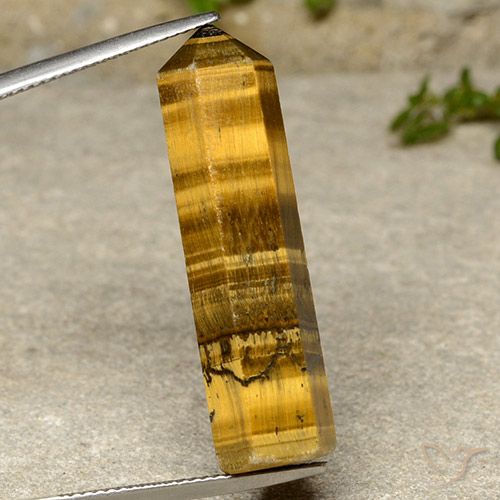 22.34ct Натуральный Желтовато-коричневый Тигриный Глаз, причудливая, Непрозрачный