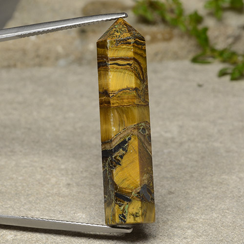 Натуральный коричневый tiger's eye 23,84 карата необычная форма, непрозрачный