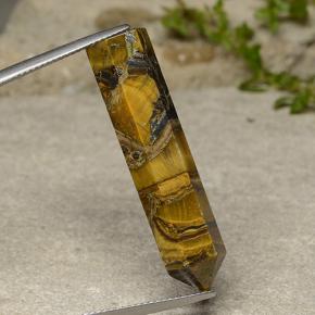 Натуральный коричневый tiger's eye 23,84 карата необычная форма, непрозрачный