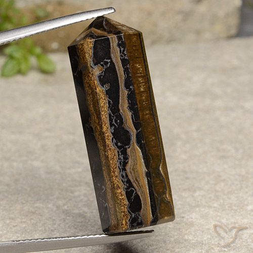 32.91 карата, натуральный Теплый коричневый Тигровый глаз, Необычная форма, Непрозрачный