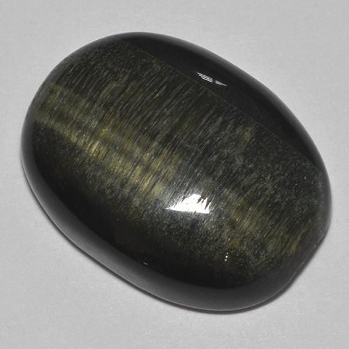 Натуральный многоцветный tiger's eye 30,08 карата огранка овал, непрозрачный