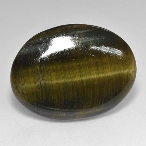Натуральный многоцветный tiger's eye 18,01 карата огранка овал, непрозрачный