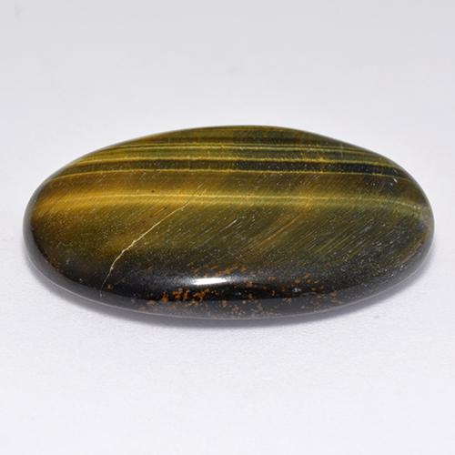 Натуральный коричневый tiger's eye 23,65 карата огранка овал, непрозрачный