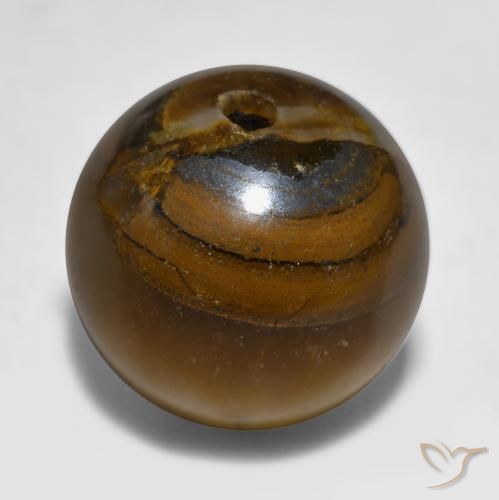 Натуральный коричневый tiger's eye 11,89 карата сфера / шар, непрозрачный