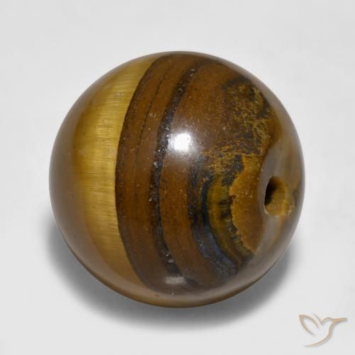 Натуральный коричневый tiger's eye 11,89 карата сфера / шар, непрозрачный