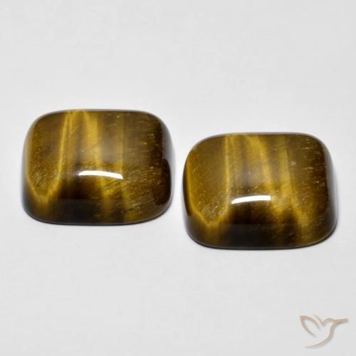 17.05 карата, натуральный Medium Dark-Brown Тигровый глаз, Подушка, Непрозрачный