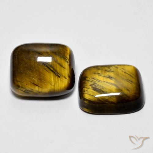 16.97 карата, натуральный Medium Dark-Brown Тигровый глаз, Подушка, Непрозрачный