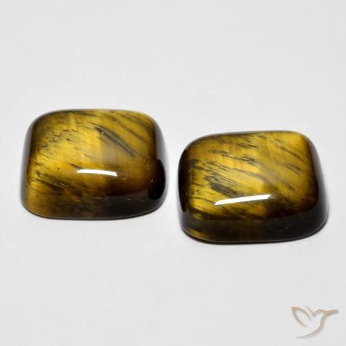 16.97 карата, натуральный Medium Dark-Brown Тигровый глаз, Подушка, Непрозрачный
