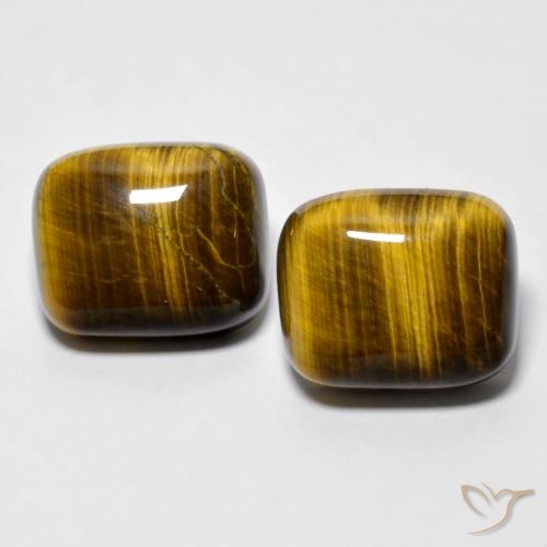 Натуральный коричневый tiger's eye 18,15 карата подушка крой, непрозрачный