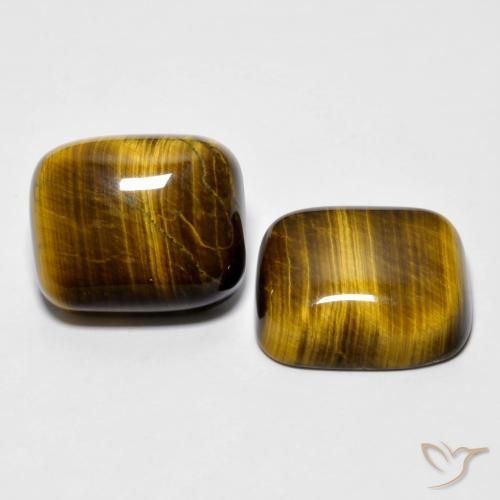 Натуральный коричневый tiger's eye 18,15 карата подушка крой, непрозрачный