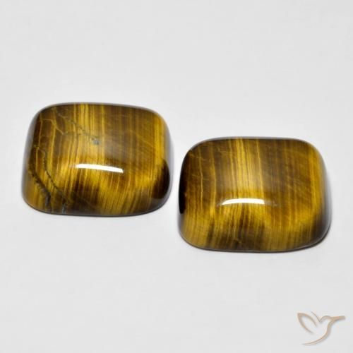 Натуральный коричневый tiger's eye 18,15 карата подушка крой, непрозрачный