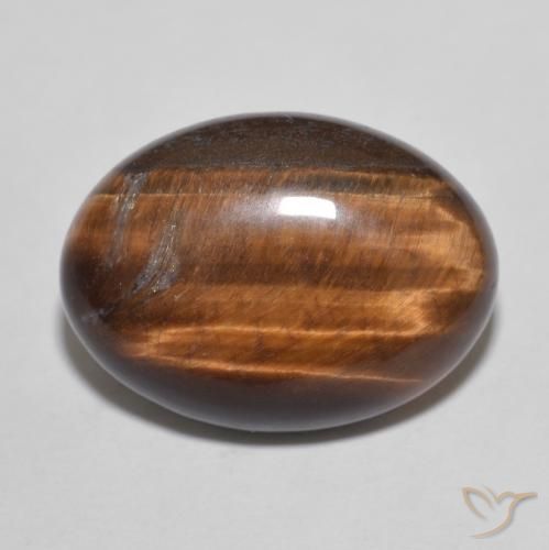 10.26ct Натуральный Темно-коричневая коричневая Тигриный Глаз, Овал, Непрозрачный
