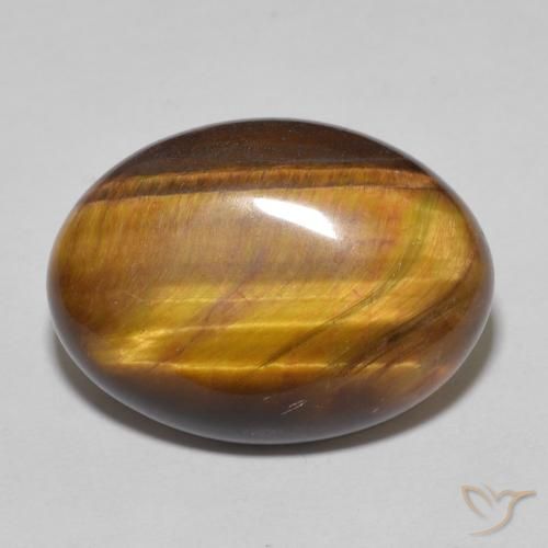 10.50ct Натуральный Теплый коричневый Тигриный Глаз, Овал, Непрозрачный