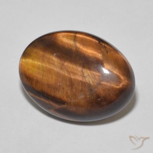 9.77ct Натуральный Medium Dark-Brown Тигриный Глаз, Овал, Непрозрачный