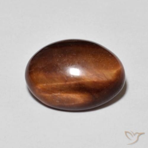 5.19ct Натуральный Medium Dark-Brown Тигриный Глаз, Овал, Непрозрачный