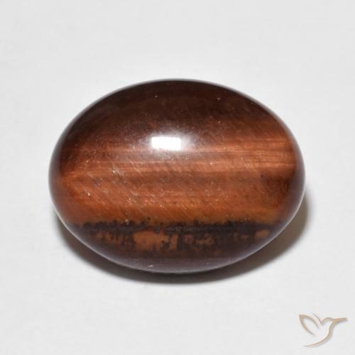 10.00ct Натуральный Medium Dark-Brown Тигриный Глаз, Овал, Непрозрачный