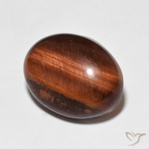 10.00 карата, натуральный Medium Dark-Brown Тигровый глаз, Овал, Непрозрачный