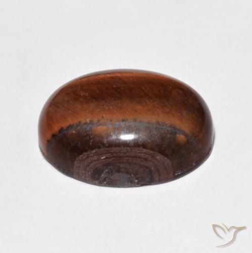 10.00 карата, натуральный Medium Dark-Brown Тигровый глаз, Овал, Непрозрачный