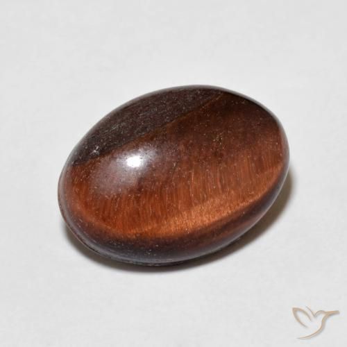 5.64 карата, натуральный Medium Dark-Brown Тигровый глаз, Овал, Непрозрачный