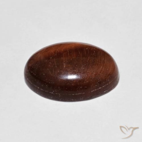 5.38 карата, натуральный Medium Dark-Brown Тигровый глаз, Овал, Непрозрачный