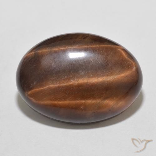 9.80ct Натуральный Корица коричневая Тигриный Глаз, Овал, Непрозрачный