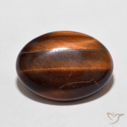 10.65ct Натуральный Темно-коричневая коричневая Тигриный Глаз, Овал, Непрозрачный