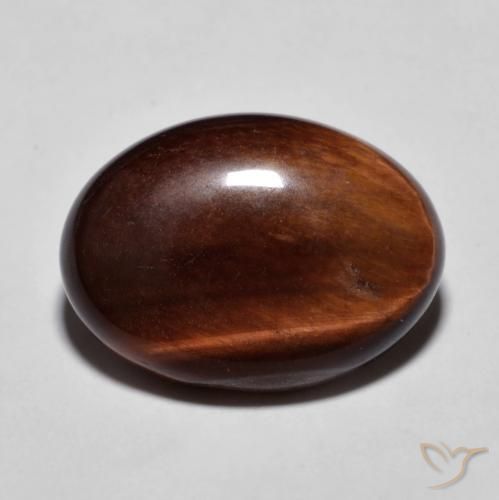 10.42ct Натуральный Medium Dark-Brown Тигриный Глаз, Овал, Непрозрачный