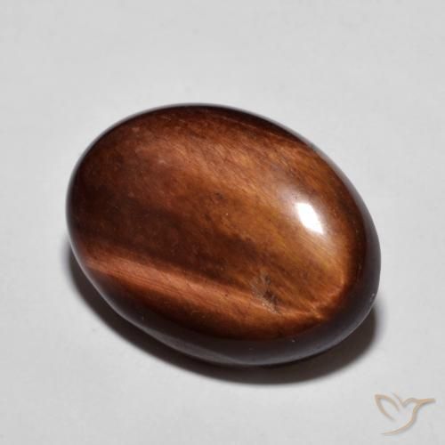 10.42 карата, натуральный Medium Dark-Brown Тигровый глаз, Овал, Непрозрачный