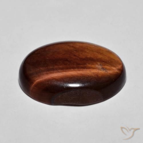 10.42 карата, натуральный Medium Dark-Brown Тигровый глаз, Овал, Непрозрачный