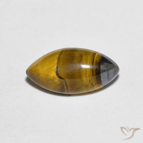 1.96ct Натуральный Теплый коричневый Тигриный Глаз, Маркиза, Непрозрачный