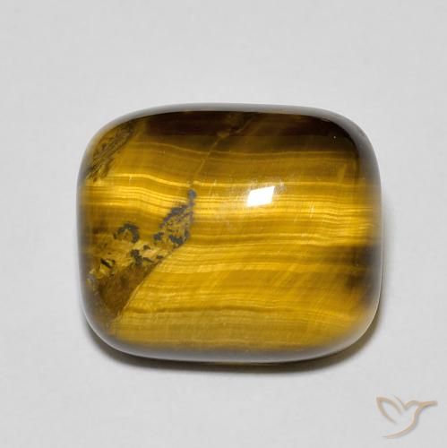 8.86ct Натуральный Золотисто-коричневый Тигриный Глаз, Подушка, Непрозрачный