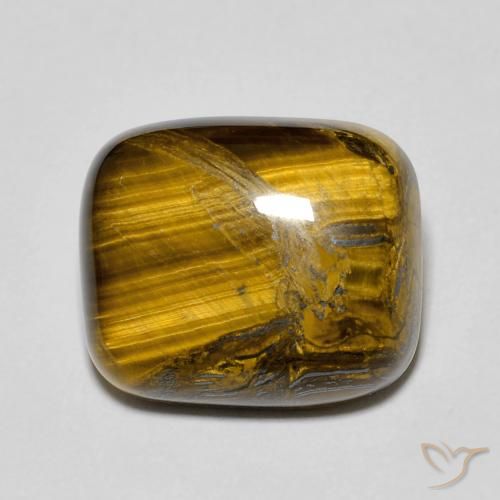 9.33ct Натуральный Желтовато-коричневый Тигриный Глаз, Подушка, Непрозрачный