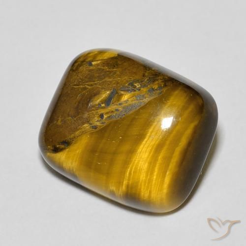 9.28ct Натуральный Светло-коричневый Тигриный Глаз, Подушка, Непрозрачный