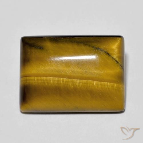 12.55ct Натуральный Золотисто-коричневый Тигровый глаз, Огранка Багет, Непрозрачный