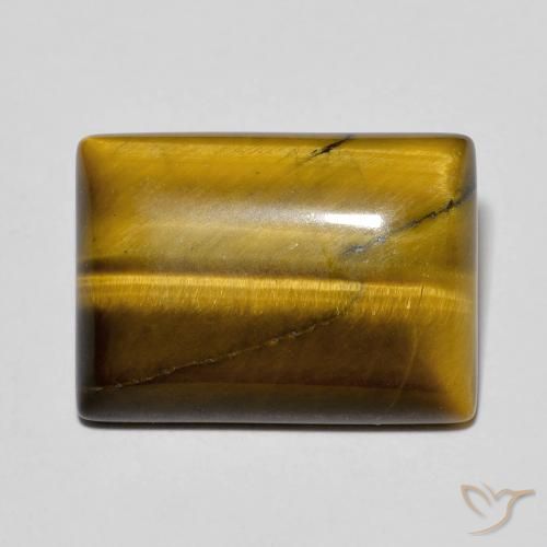 11.56ct Натуральный Теплый коричневый Тигриный Глаз, Огранка Багет, Непрозрачный