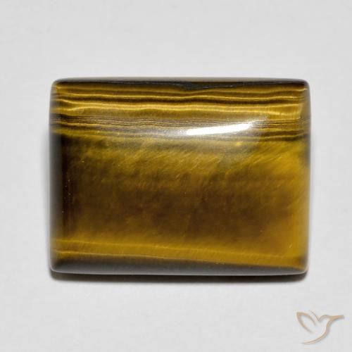 11.83ct Натуральный Medium Dark-Brown Тигриный Глаз, Огранка Багет, Непрозрачный