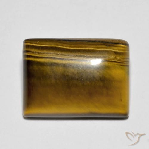 10.12ct Натуральный Medium Dark-Brown Тигриный Глаз, Огранка Багет, Непрозрачный