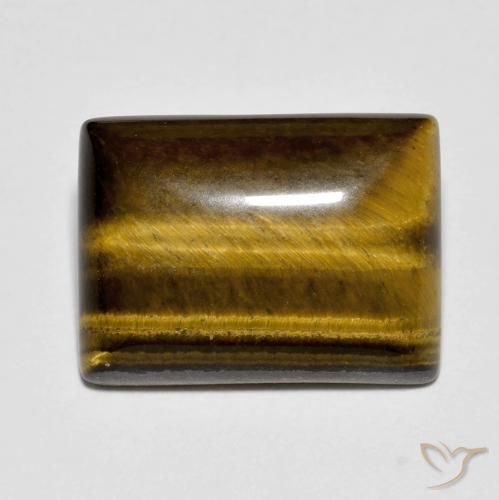 9.81ct Натуральный Теплый коричневый Тигриный Глаз, Огранка Багет, Непрозрачный