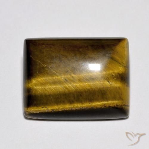 10.27ct Натуральный Золотисто-коричневый Тигриный Глаз, Огранка Багет, Непрозрачный