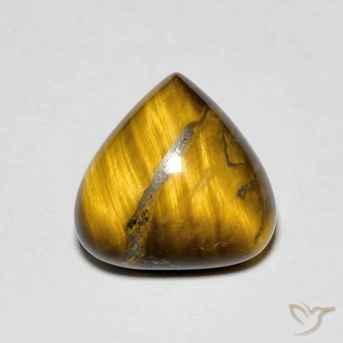 3.48ct Натуральный Коричневый Тигриный Глаз, Форма груши, Непрозрачный