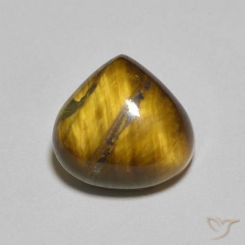1.98ct Натуральный Желтовато-коричневый Тигриный Глаз, Форма груши, Непрозрачный