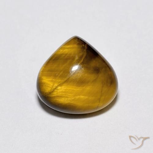 1.90ct Натуральный Желтовато-коричневый Тигриный Глаз, Форма груши, Непрозрачный