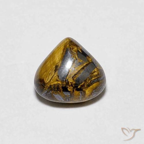 1.05ct Натуральный Теплый коричневый Тигриный Глаз, Форма груши, Непрозрачный