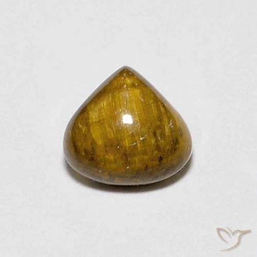 0.78ct Натуральный Желтовато-коричневый Тигриный Глаз, Форма груши, Непрозрачный