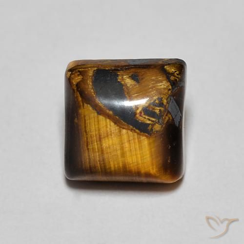 1.26ct Натуральный Medium Dark-Brown Тигриный Глаз, Квадрат, Непрозрачный