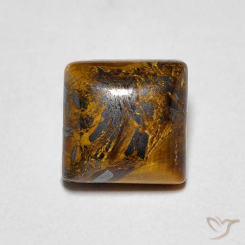1.45ct Натуральный Medium Light-Brown Тигриный Глаз, Квадрат, Непрозрачный